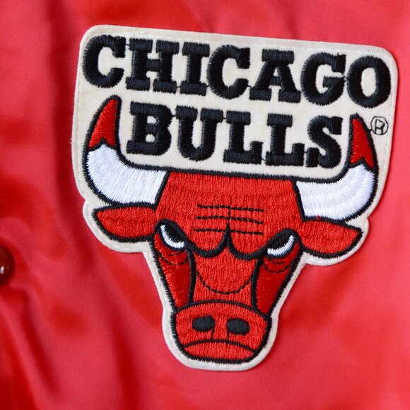Vintage 1990s Chicago Bulls Satin Varsity Jacket Size L Like New - Picture 3 of 5